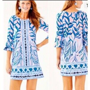 Lilly Pulitzer Women's Ophelia Swing Dress Pink Tropics Heat Wave Size XS